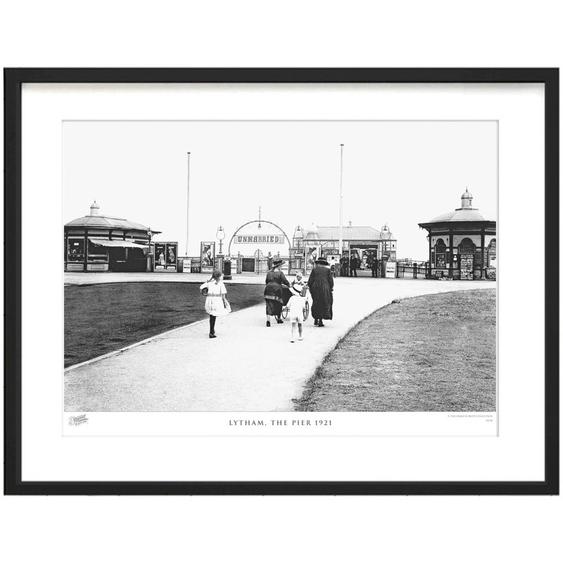 Lytham, the Pier 1921 1 Piece Single Picture Frame Wall Art, 28cm H x 36cm W x 2.3cm D