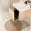 Ensemble de meuble-lavabo mural de 24 pouces, conception incurvée avec finition en bois, lavabo en marbre et en céramique, tiroir pour le rangement des cosmétiques suspendus, forme moderne, articles de toilette à fermeture en douceur naturelle-1613012736