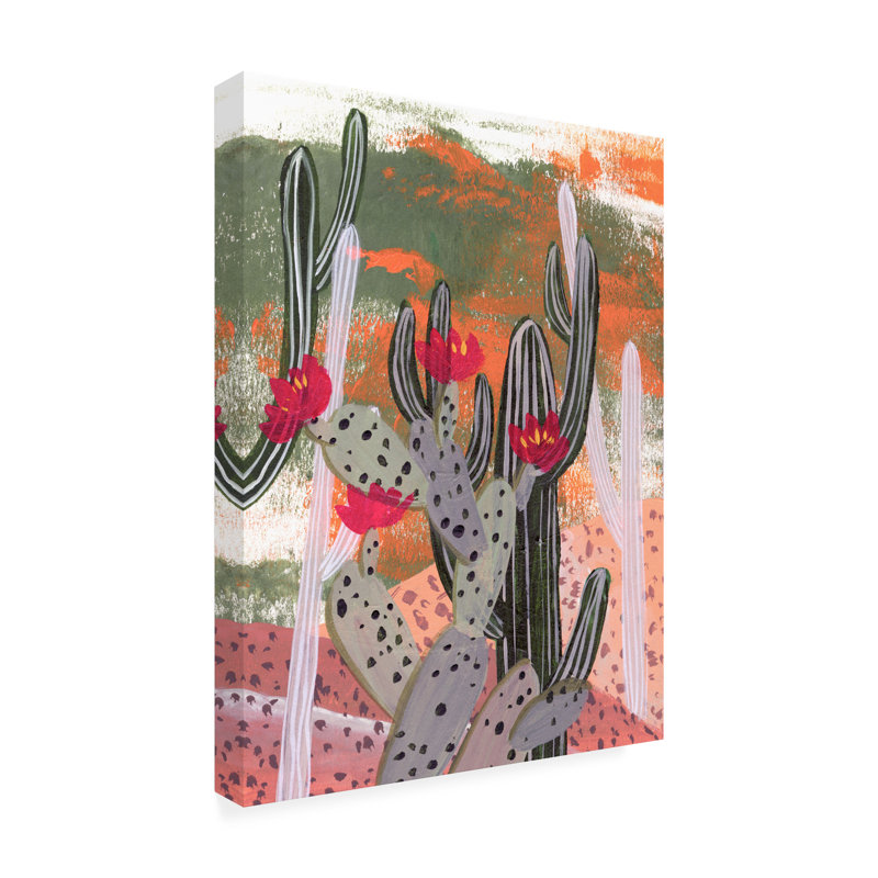 «Desert Flowers II» par Melissa Wang - impression sur toile tendue, H 24 po x l 18 po x P 2 po