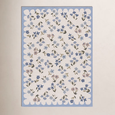 Hand-Tufted Wool Floral Outdoor Rug