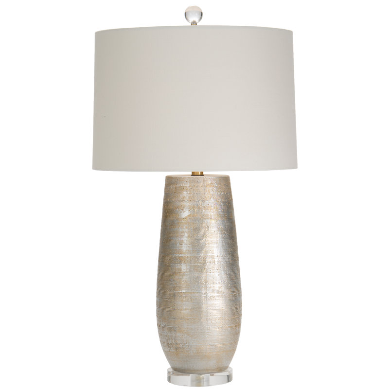 Lampe de table argentée 31 po Silver