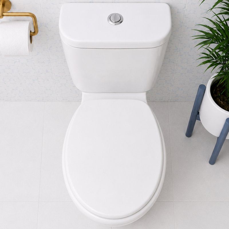 Sellman Soft Close Round Standard Toilet Seat, White