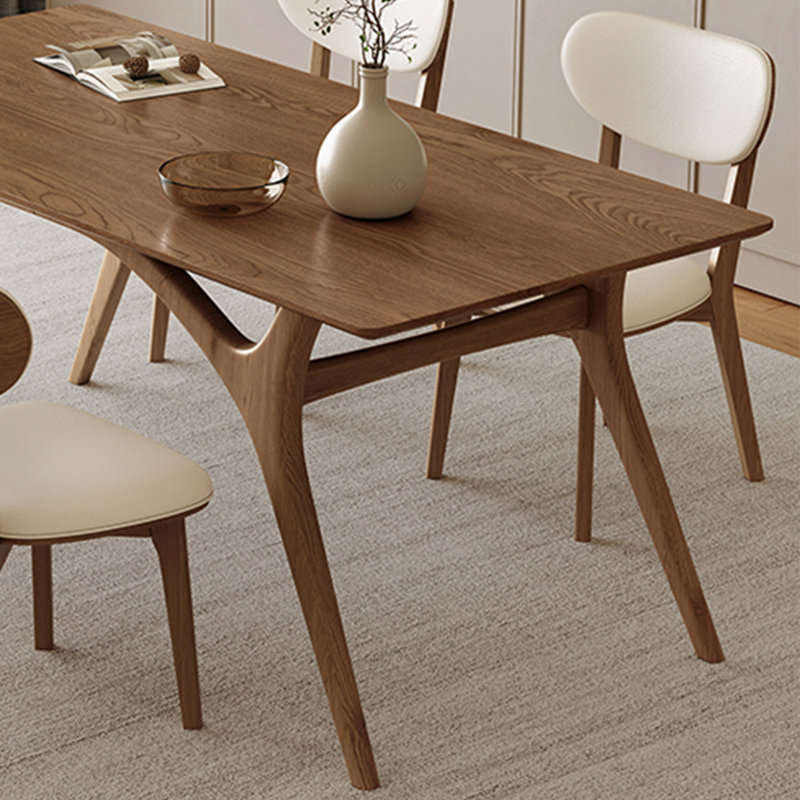 Muaad Ash Solid Wood Dining Table, 31.49" W x 55.11" L