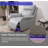 36" Modern Light Gray Power Recliner With LED Lighting