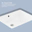 Lavabo de salle de bain rectangulaire encastré en porcelaine vitrifiée avec trou de débordement Charm 20 "X 15"