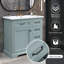 Meuble-lavabo 36 po avec lavabo, lavabo en céramique, 2 tiroirs basculants, charnières de porte à fermeture en douceur-108804097