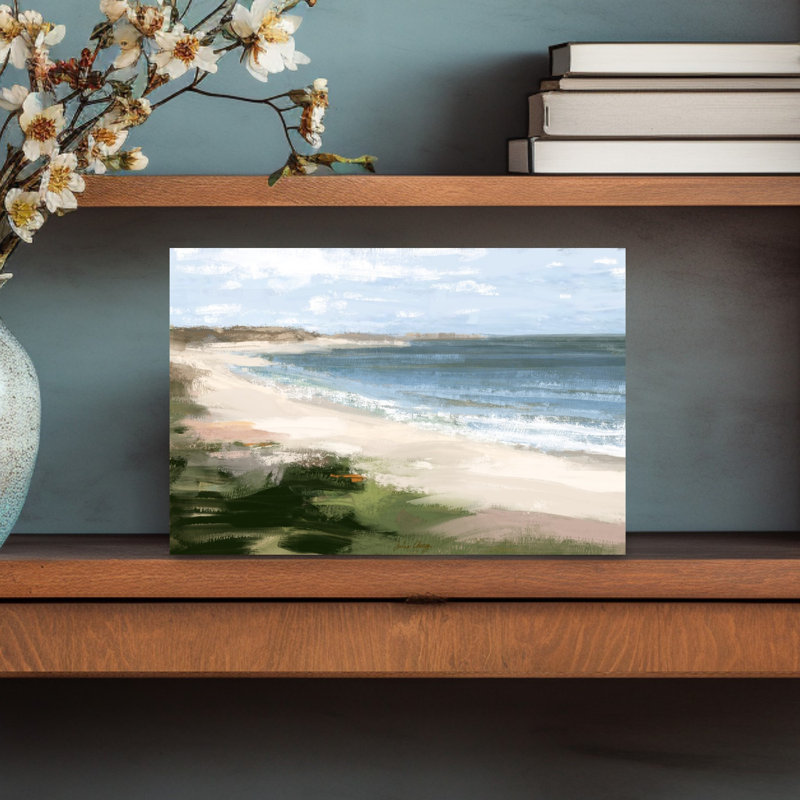 «Coastal Beach Serenity Peaceful Serene Tranquil Coastal», art mural, H 12 po x l 18 po