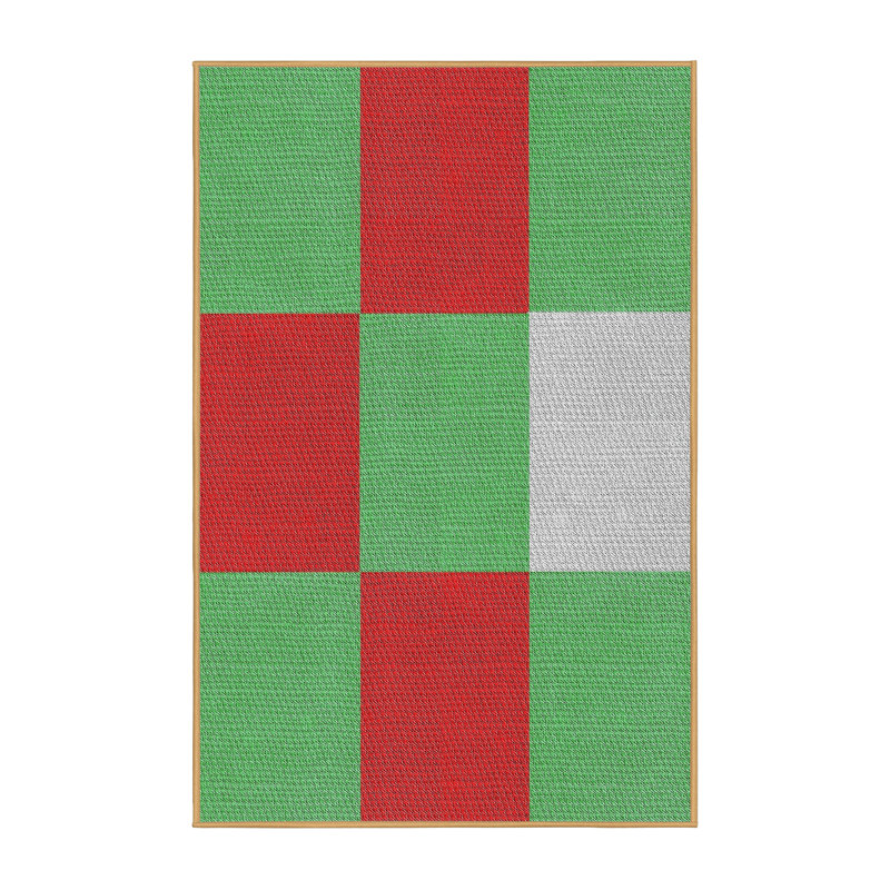 Tapis rouge/vert à motifs Amante, Rectangle 3 pi x 5 pi