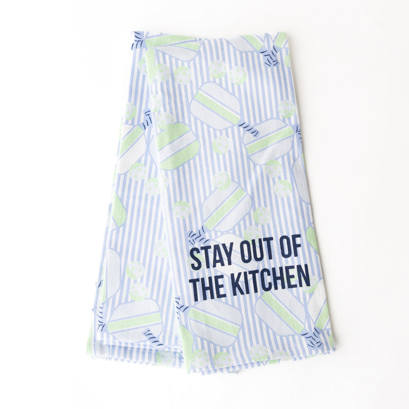 Blue Pickleball Stripe Kitchen Towel Set