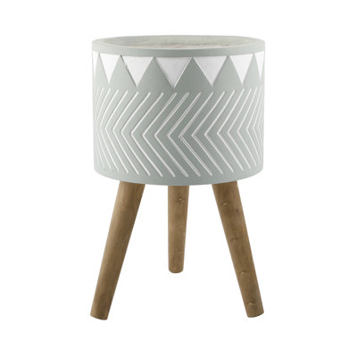 Braelen Handmade Wood Pot Planter