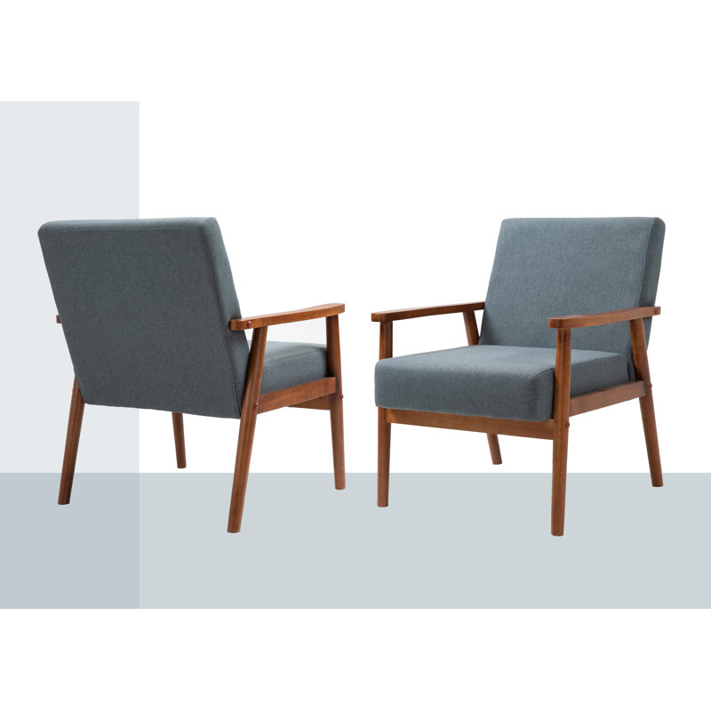 Fauteuil en simili cuir Glennell, Polyester à 100 % gris bleuâtre