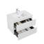 Claren 28 po L x 19 po P 2 tiroirs Meuble-lavabo mural avec évier simple et Comptoir en Polymarbre blanc