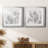 " Shadow Leaves I " 2 - Pieces Painting Print-61465977-61465980