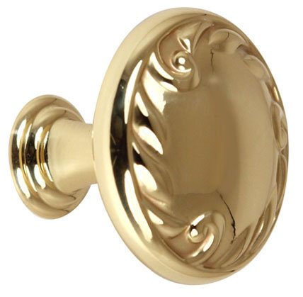 Polished Brass Ornate 1.5" Cabinet Knob