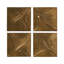 Ozias Metal Wall Panel Set Of 4-Smooth Golden
