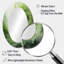 Miroir mural ovale vert et blanc à spirale abstraite III-2074760326