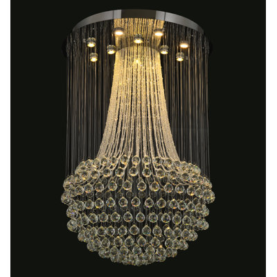 Lustre en chrome 12 lumières Helmy