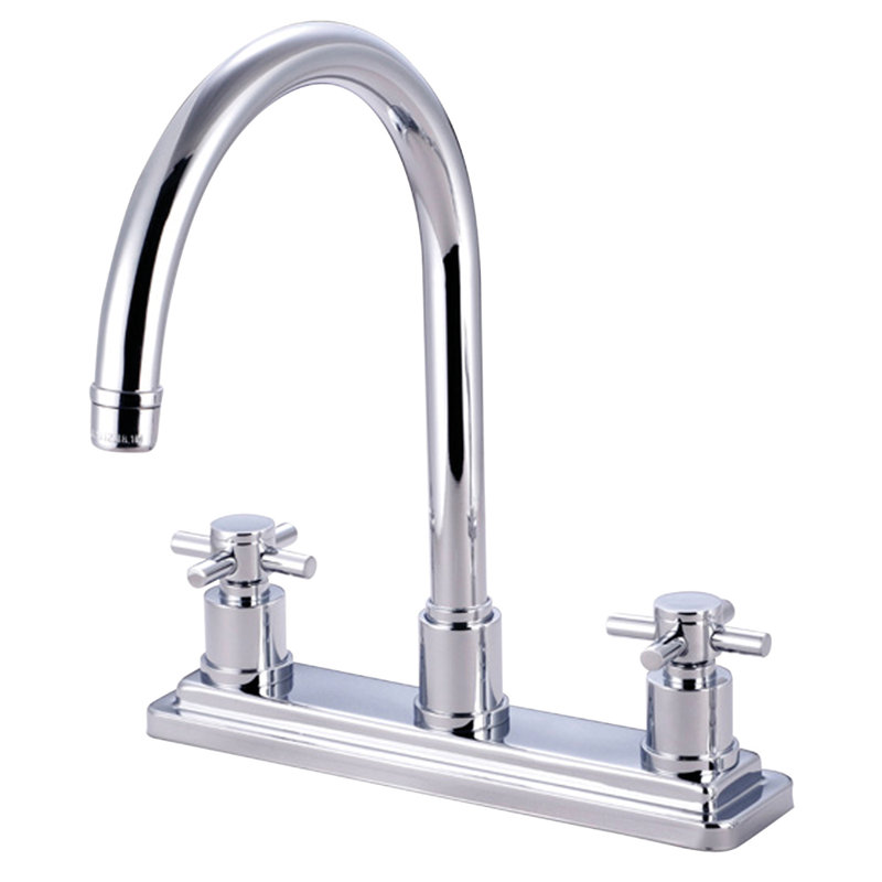 Concord Double Handle Kitchen Faucet, Polished Chrome