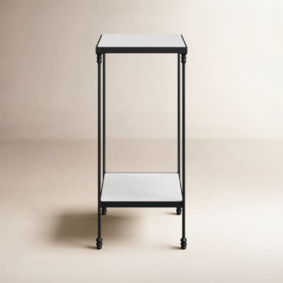 Agatie 12" Genuine Marble End Table