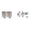 Golden Grace 7 Pairs Victorian Straight Latch Door Handles in Polished Chrome with Hinges & Latches - 120mm x 40mm Backplate