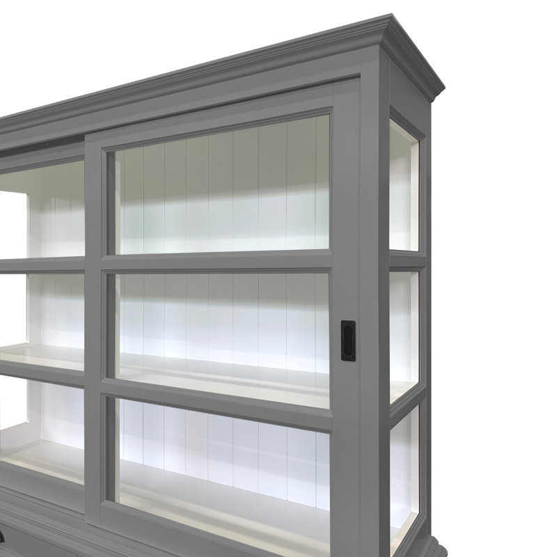 Baya Display Cabinet, Mouse Grey