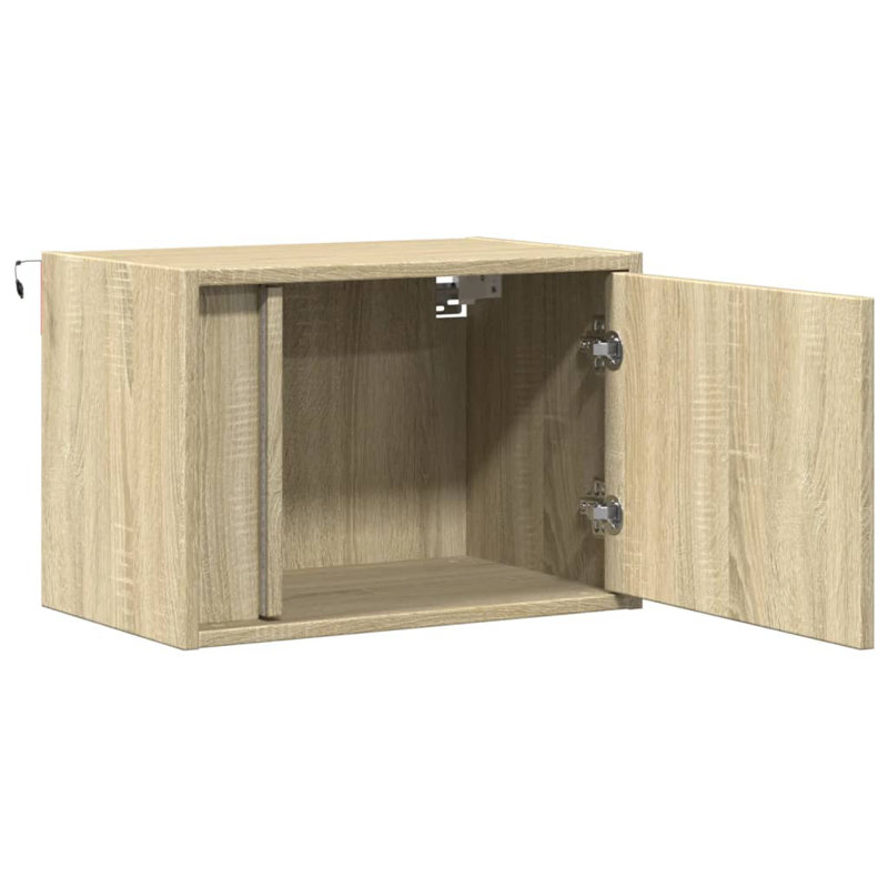 Dawane 50 cm W Bedside Table, Sonoma Oak