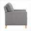  Fauteuil inclinable à dossier poussoir avec cadre gris en bois massif pour le salon