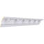 Moulure à couronne en acanthe H 5 1/4 po x P 5 1/4 po x P 7 1/2 po x L 94 1/2 po