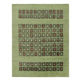 Rug & Kilim’S French Art Deco Rug In Green With Geometric Patterns