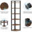 70.87" Tall 6-Tier  Rustic Brown Corner Bookshelf Storage Shelf For Living Room & Office-1706710601