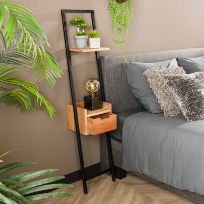 Brambory 30cm W Steel Bedside Table