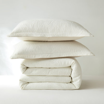 Capstone Whisper Cotton Comforter Set Cream 3 Piece Set King