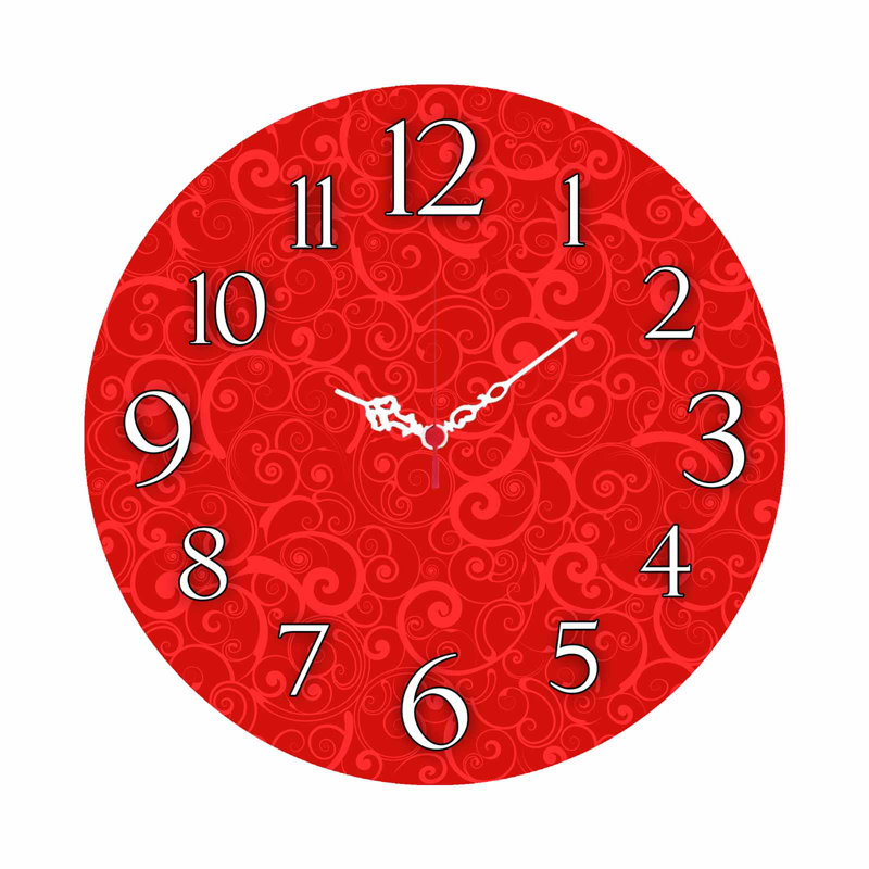 Elegant Decorative MDF Wall Clock, 15.7 inches Diameter | 100% MDF Construction, Thickness: 0.2 inches | Stylish Home Decor for Living Room, Bedroom & Office | Modern Design with Easy-to-Read Numbers, Perfect for Timely Style
