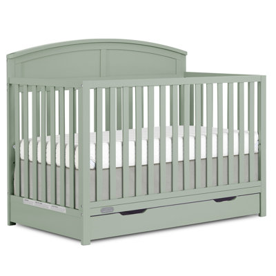 JPMA & Greenguard Gold Certified Dream On Me Storybrooke 5 in 1 Convertible Crib with Under Drawer