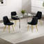 Chaise de salle à manger en velours moderne-426389403