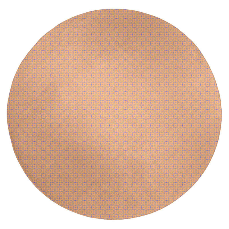 Tapis zone orange napperon, Rond 5 pi