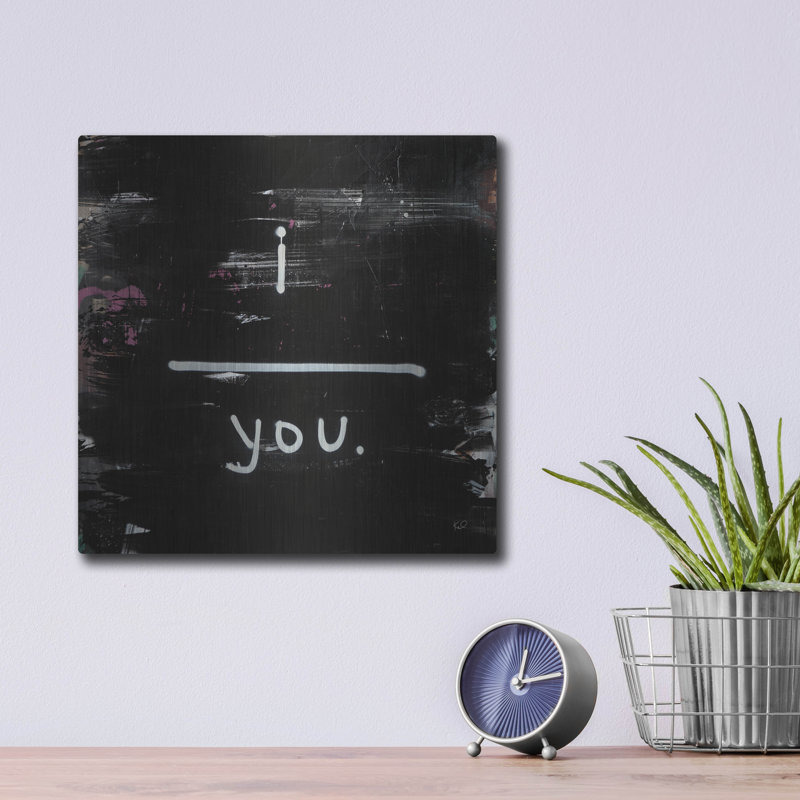 Art mural luxueux en métal «Utilisez vos mots» par Kent Youngstrom, 12 po x 12 po, H 12 po x l 12 po