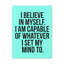 Décoration murale inspirante «Believe In Myelf Motivation»