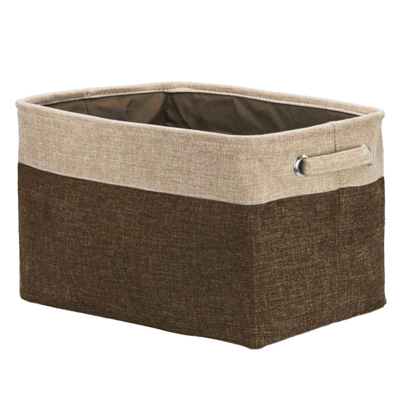 Fabric Cubby Organizer with Handles 1 Pack, Brown