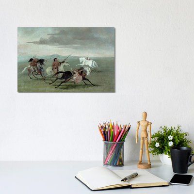 Commanche «Feats Of Martial Horsemanship», reproduction d'art sur toile tendue