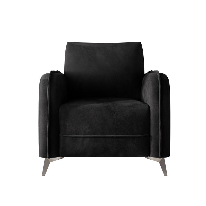 Belmont Velvet Upholstered Chair, Black