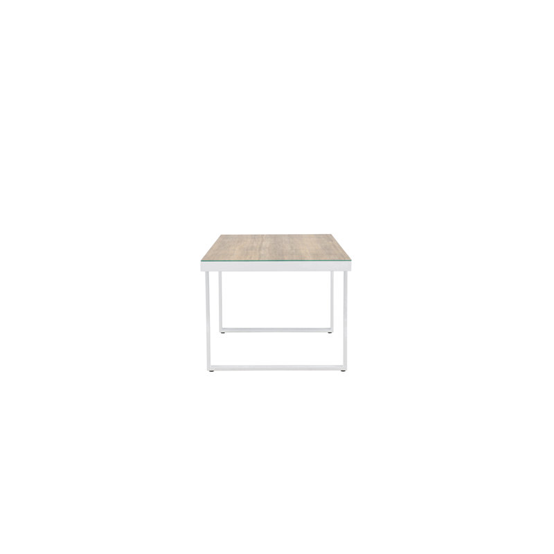 Vandoren Rectangular Glass Metal Outdoor Dining Table - 200 cm W