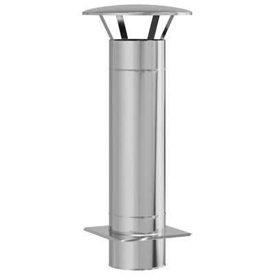 Chimney Extension Silver 35 X 35 Cm Stainless Steel