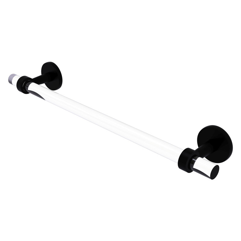 1 - Bar Wall Towel Bar, Matte Black, 3.8" H x 34" W x 2.6" D