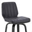 Tabouret de bar pivotant en similicuir et en bois noir 26 po Quorin
