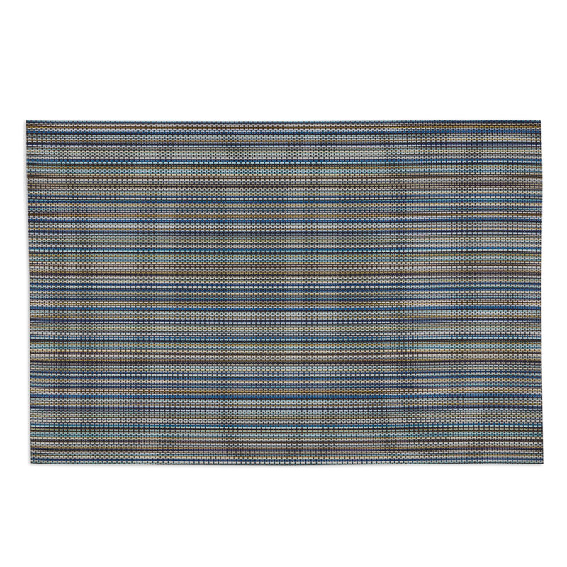 Risa Vinyl Striped Rectangle Placemat