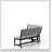 Curved Dining Bench Mid-Century Modern Upholstered Curved Bench