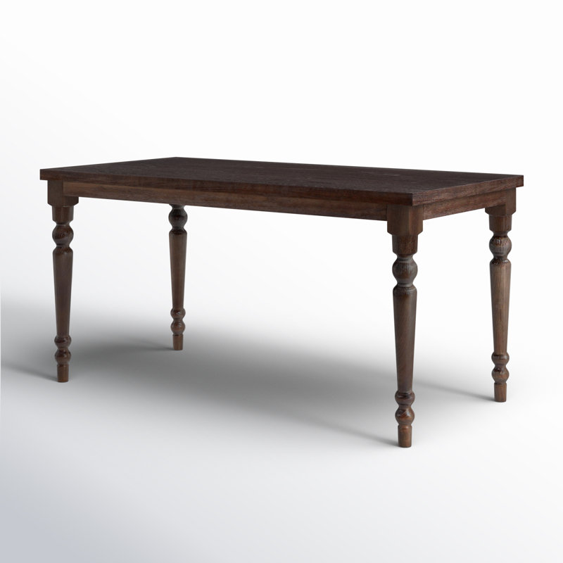 Table de salle à manger en bois massif Anistyn, Brun