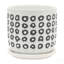 S/2 5/6" AZTEC PLANTER W/ SAUCER, BLACK