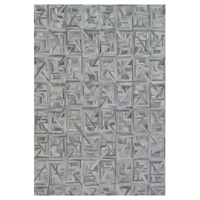 Natural Hide Cowhide Geometric Indoor Rug